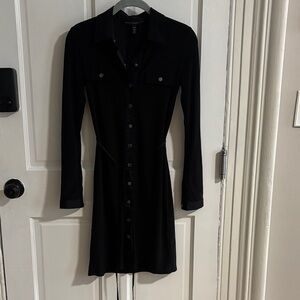 White House Black Market Black Fitted Dress